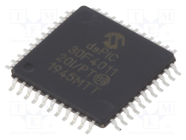 DsPIC microcontroller; SRAM: 2048B; Memory: 48kB; TQFP44; 0.8mm