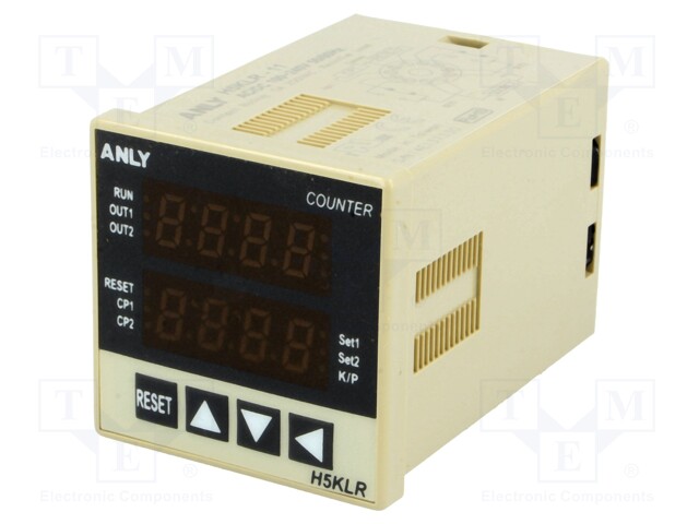 Counter: electronical; 2x LED; pulses; 9999; DPDT; IN 1: NPN,PNP