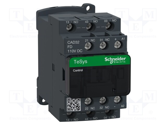 Contactor: 5-pole; NC x2 + NO x3; 110VDC; 10A; DIN,on panel; 690V