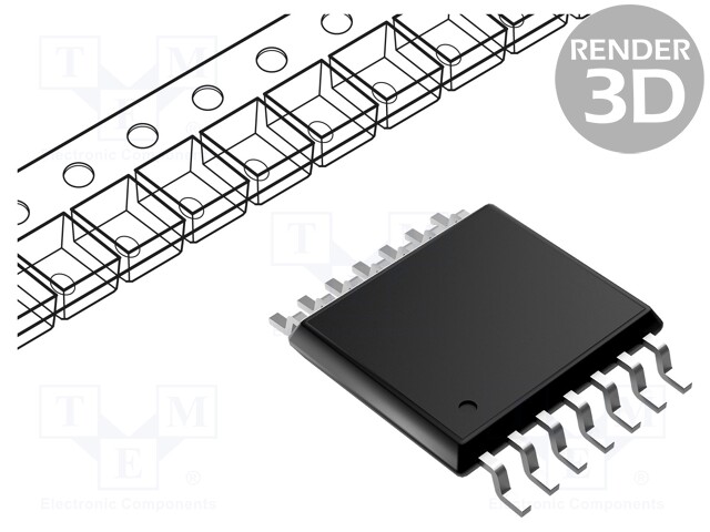 Integrated circuit: rheostat; 5kΩ; SPI; 8bit; TSSOP14; SMD