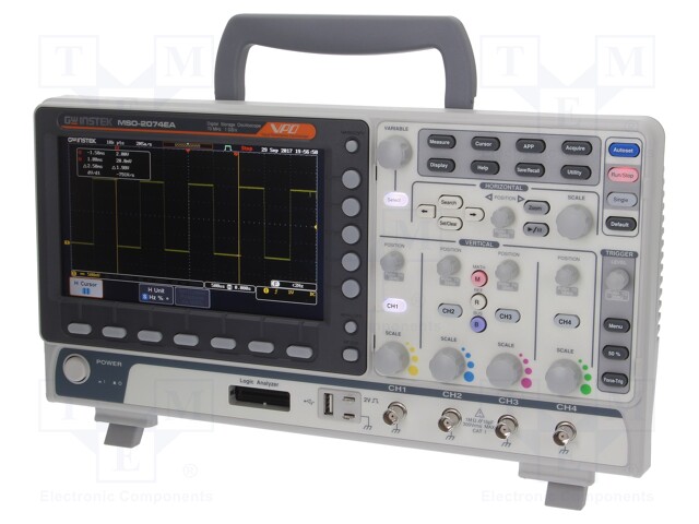 Oscilloscope: mixed signal; Band: ≤70MHz; Channels: 4; 10Mpts