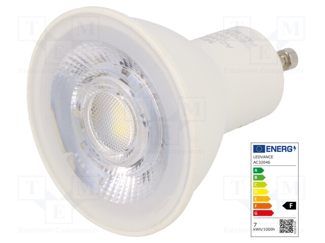 LED lamp; cool white; GU10; 230VAC; 575lm; 6.5W; 6500K; CRImin: 80