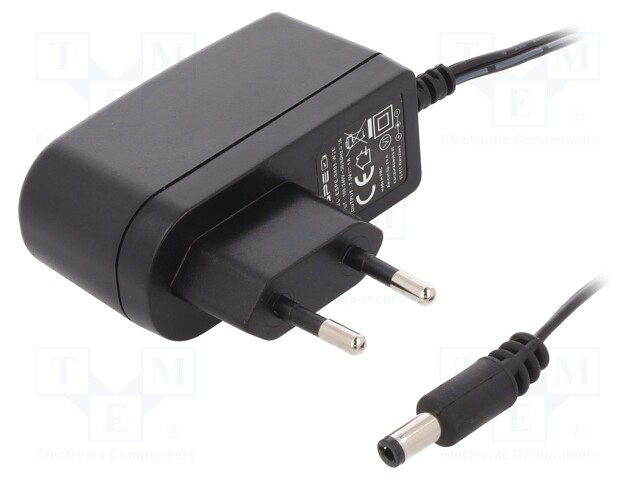 Power supply: switched-mode; 7.5VDC; 1A; Out: 5,5/2,5; 7.5W; 0÷40°C