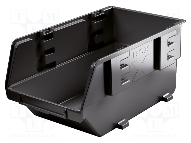 Container: cuvette; black; 393x238x192mm; EXE BOX; BINEER