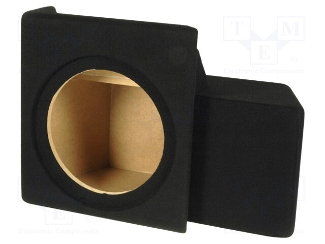 Car loudspeaker enclosure; MDF; black; textil; 15l; 250mm; 286mm