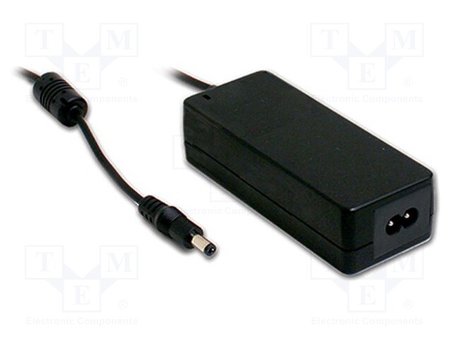 Power supply: switched-mode; 24VDC; 1.67A; Out: 5,5/2,1; 40W; 90%