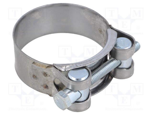 T-bolt clamp; W: 22mm; Clamping: 48÷51mm; chrome steel AISI 430