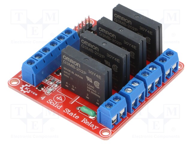 Module: relay; solid state relay; Channels: 4; 5VDC; max.240VAC; 2A