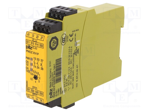 Module: safety relay; Series: PNOZ XV1P; IN: 5; OUT: 3; Mounting: DIN