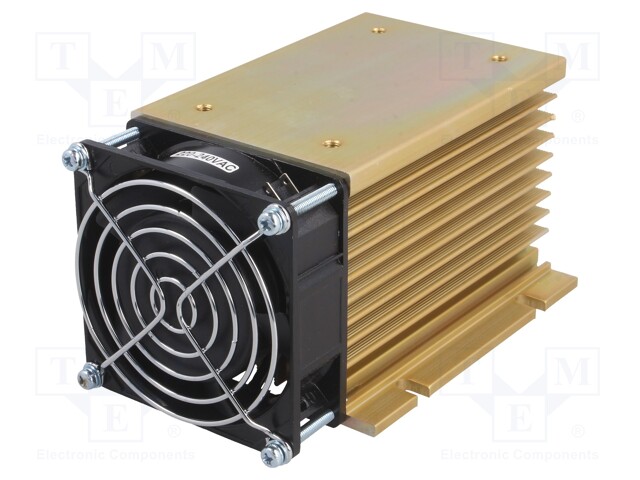 Heatsink: extruded; Y; for 3 phase relays; golden; L: 120mm; H: 81mm