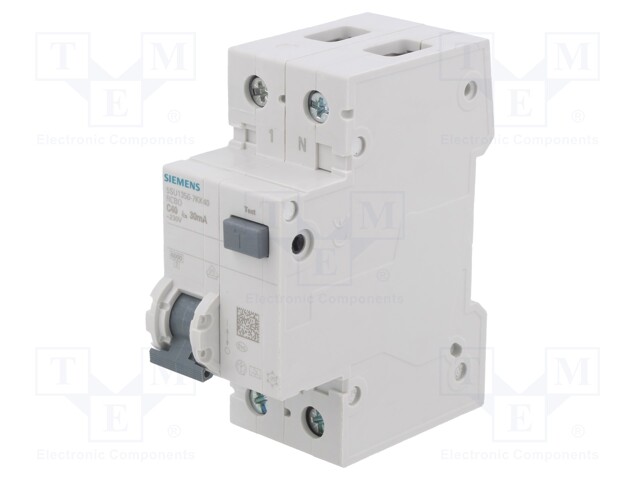 RCBO breaker; Inom: 40A; Ires: 30mA; Poles: 1+N; 230/400VAC; DIN