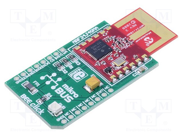 Click board; ZigBee; SPI; MRF24J40MA-I/RM; mikroBUS connector