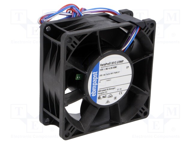 Fan: DC; axial; 92x92x38mm; 280m3/h; 73dBA; ball bearing; 13000rpm