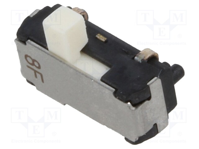 Switch: slide; Pos: 2; SPDT; 0.2A/12VDC; ON-ON; Mounting: SMT