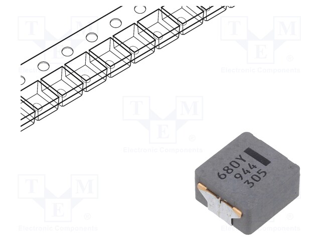 Inductor: wire; SMD; 68uH; 4.9A; 136mΩ; ±20%; 10.7x10x5.4mm