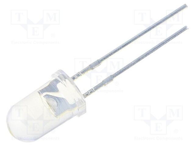 LED; 5mm; bipolar; white cold; 10000mcd; 15°; Front: convex; LED AC