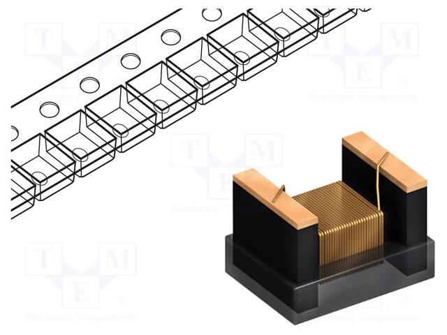 Inductor: wire; SMD; 1210; 3.3uH; 425mA; 0.55Ω; Q: 30; ftest: 1MHz