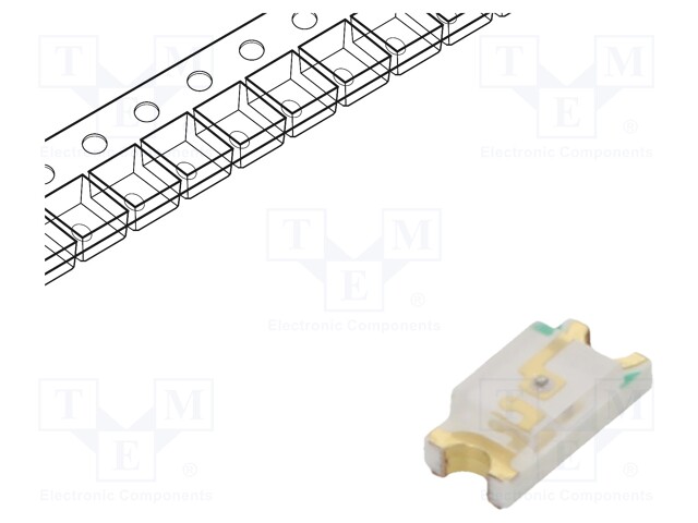 LED; SMD; 3215; yellow green; 15÷21mcd; 3.2x1.5x1mm; 130°; 2÷2.4V