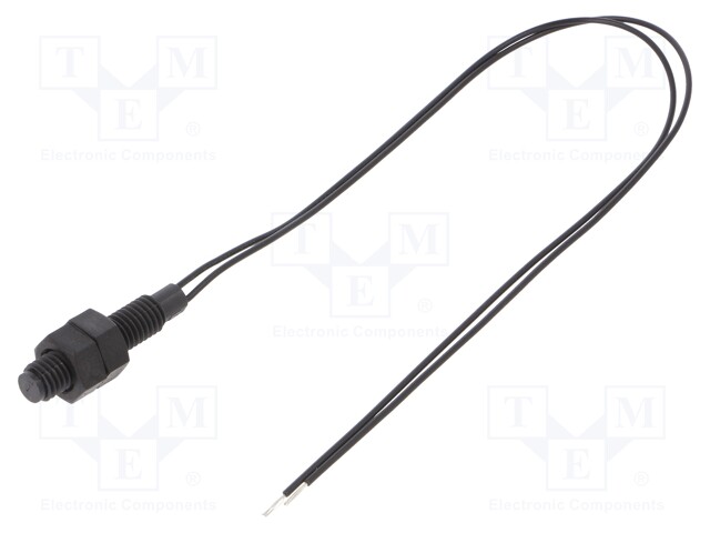 Reed switch; Pswitch: 10W; Ø8x38.1mm; Connection: lead 0,3m; 0.5A