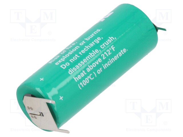Battery: lithium; 3V; A; 3pin,positive pole:  1pin; Ø14x45mm
