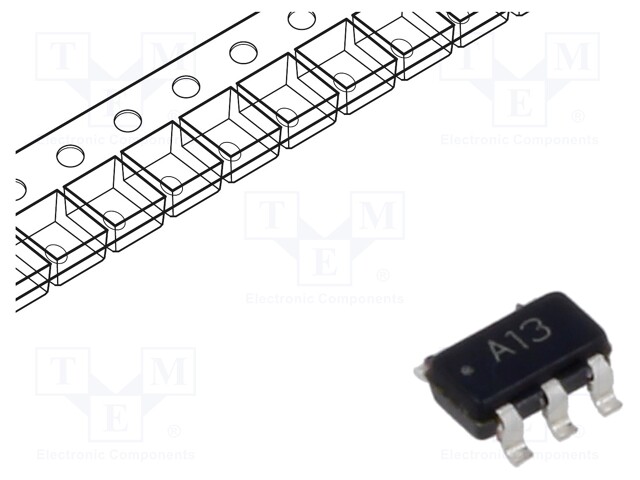 Operational Amplifier, 1 Amplifier, 1 MHz, 1 V/µs, 2.7V to 5.5V, SOT-23, 5 Pins