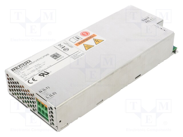 Power supply: switched-mode; 1000W; 48VDC; 25A; 228x96.2x40mm; 1kg