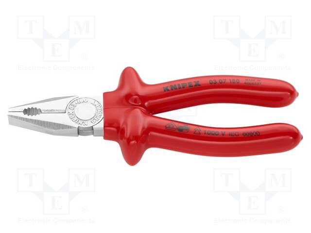 Pliers; insulated,universal; 180mm; Conform to: VDE