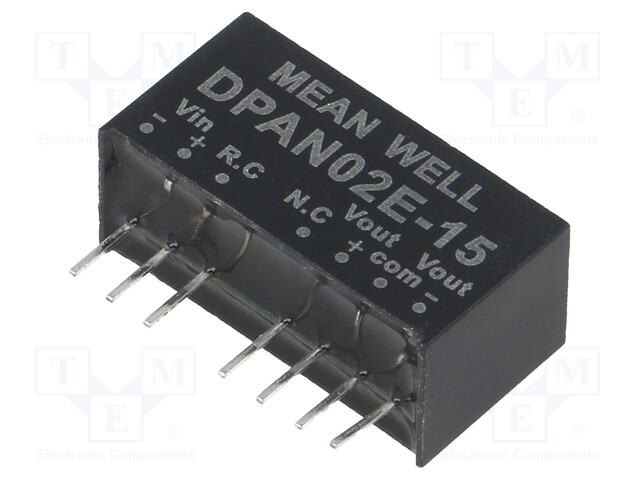 Converter: DC/DC; 2W; Uin: 4.5÷9V; Uout: 15VDC; Uout2: -15VDC; SIP8