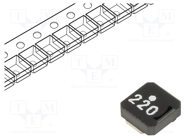 Power Inductor (SMD), 22 µH, 1.1 A, Wirewound, 580 mA, VLCF Series, 5.3mm x 5mm x 2mm