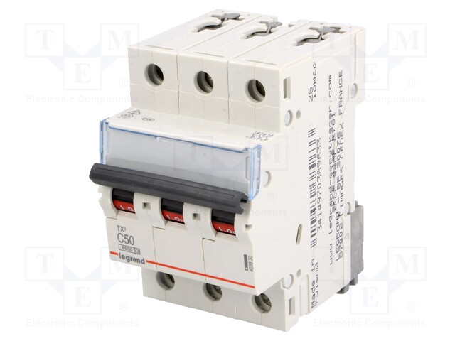 Circuit breaker; 400VAC; Inom: 50A; Poles: 3; DIN; Charact: C; 6kA