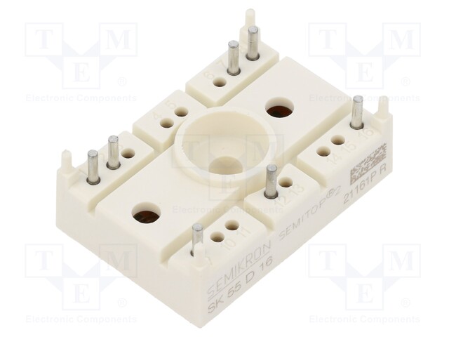 Bridge rectifier: three-phase; Urmax: 1.6kV; If: 55A; Ifsm: 200A