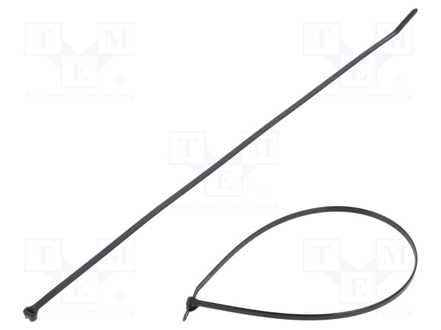 Cable tie; with a metal clasp; L: 287mm; W: 3.6mm; polyamide; 178N