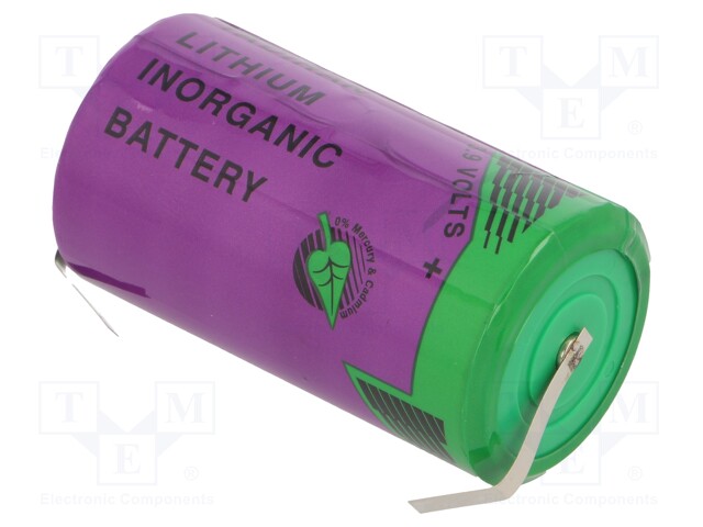 Battery: lithium (LTC); 3.9V; D; soldering lugs; Ø32.9x61.5mm