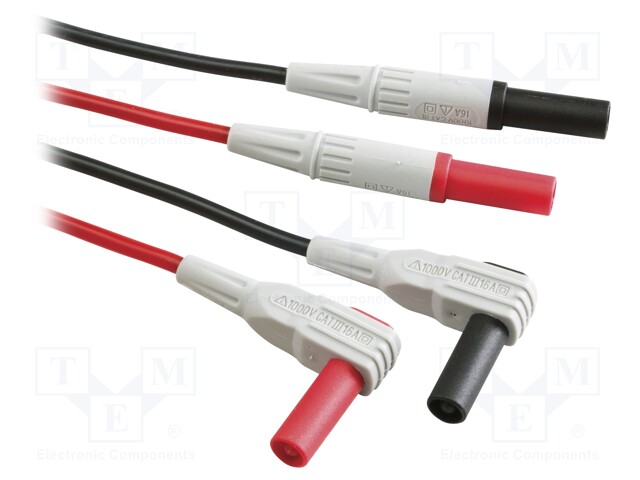 Test leads; Inom: 10A; Len: 1.6m; Insulation: silicone