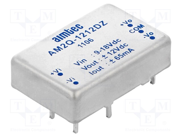 Converter: DC/DC; 2W; Uin: 9÷18V; Uout: 12VDC; Uout2: -12VDC; 1"x0,7"