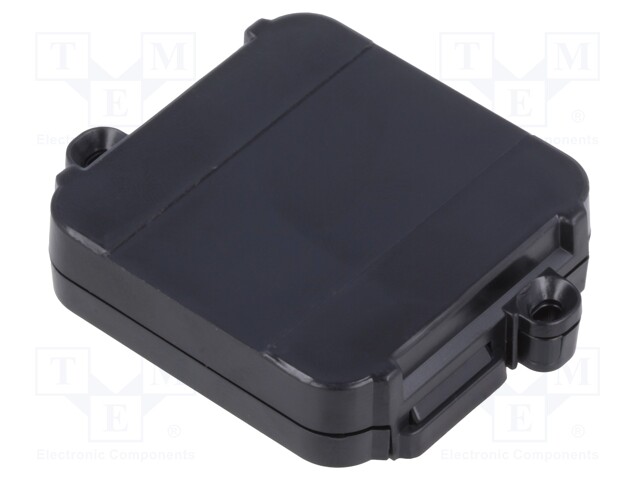 Enclosure: junction box; X: 44.5mm; Y: 57mm; Z: 12mm; black