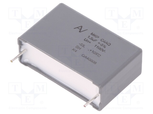 Capacitor: polypropylene; DC-Link; 1.8uF; ESR: 26.3mΩ; C4AQ; THT