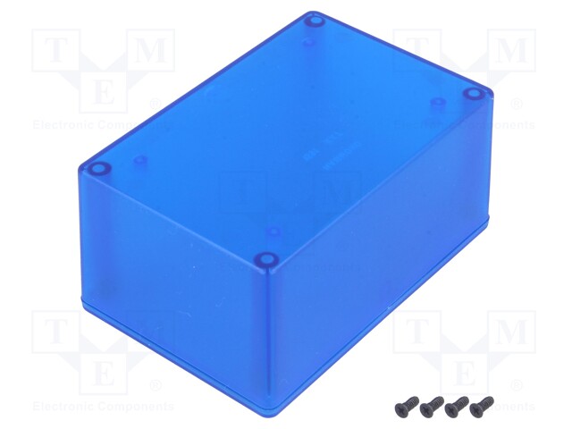 Enclosure: multipurpose; X: 83mm; Y: 123mm; Z: 59mm; 1591; ABS; blue