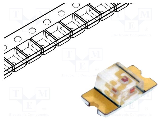 LED; SMD; 1206; amber; 1.8÷1.5mcd; 3.2x1.6x1.1mm; 130°; 2.1÷2.6V