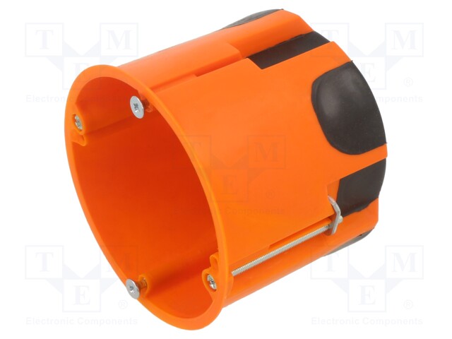 Enclosure: back box; 60mm; polypropylene; deep; orange