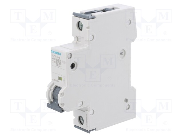 Circuit Breaker, MCB, 5SY4, 1P, 10 kA, 400 V, 16 A