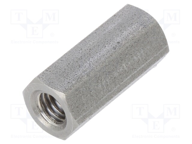 Screwed spacer sleeve; Int.thread: M5; 18mm; hexagonal