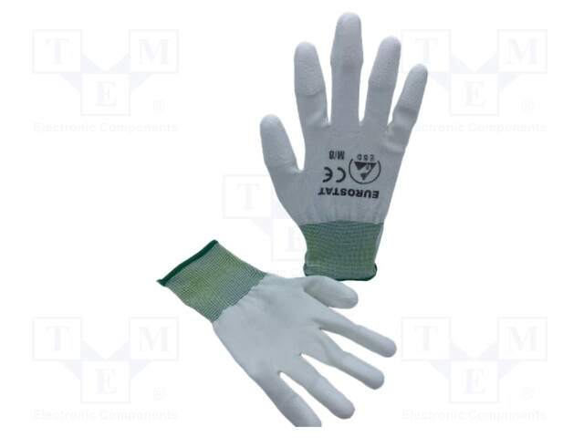 Protective gloves; ESD; L; Application: general purpose; white