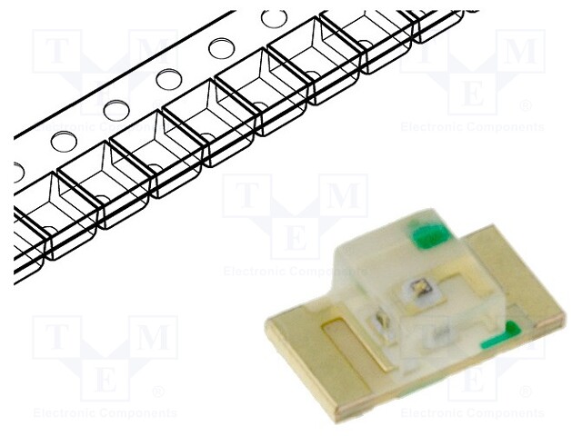 LED; SMD; 1206; yellow; 80÷150mcd; 3.2x1.6x1.05mm; 120°; 2÷2.5V