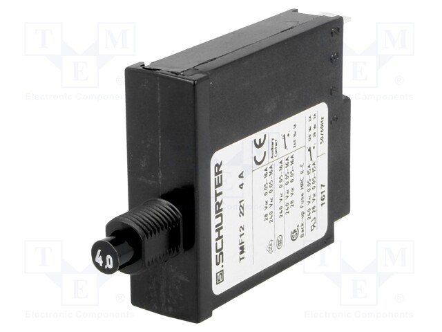 Circuit breaker; Urated: 240VAC; 28VDC; 4A; SPST; Poles: 1; 33g