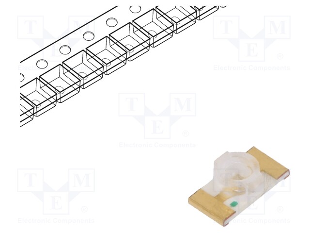 LED; SMD; 1206; blue; 120÷250mcd; 3.2x1.6x1.1mm; 80°; 3.3÷4V; 20mA