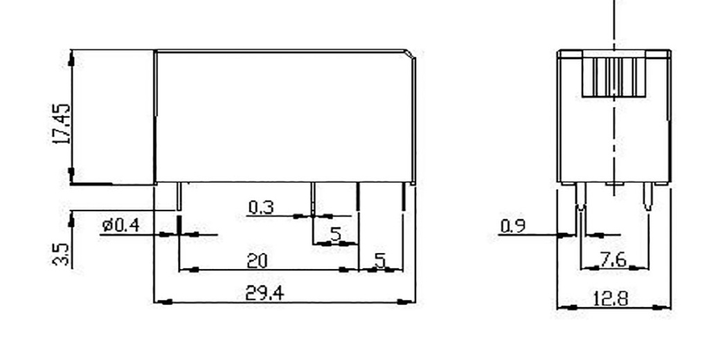 Relay: electromagnetic; DPDT; 115VAC; 8A; 8A/250VAC; 8A/30VDC; PCB