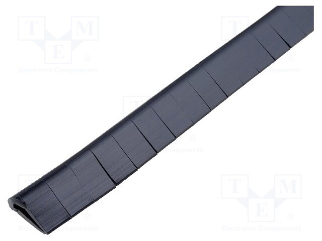 Hole and edge shield; PVC; L: 10m; black; H: 12mm; W: 6mm; -30÷70°C