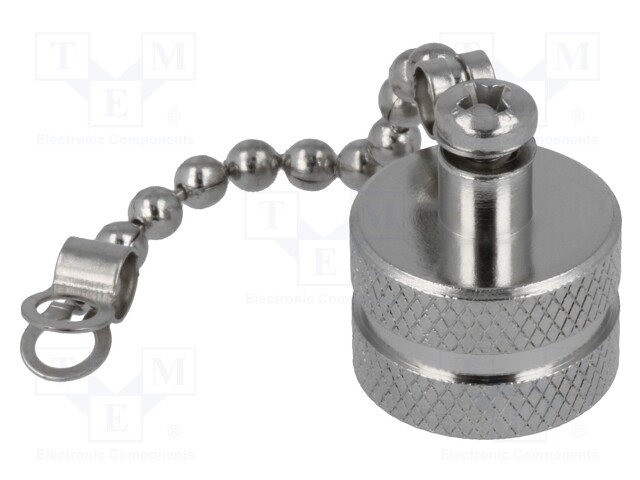 Protection cover; for male M12 connectors; IP67; metal; chain