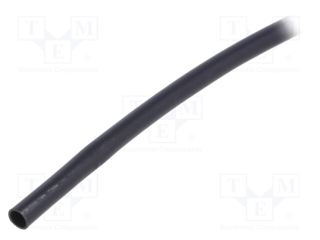 Insulating tube; Mat: PVC; black; -20÷125°C; Øint: 2.5mm; L: 10m